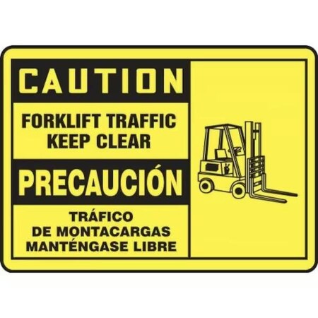 Accuform BILINGUAL OSHA CAUTION SAFETY SIGN GO SBMVHR609VP
